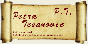 Petra Tešanović vizit kartica